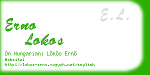 erno lokos business card